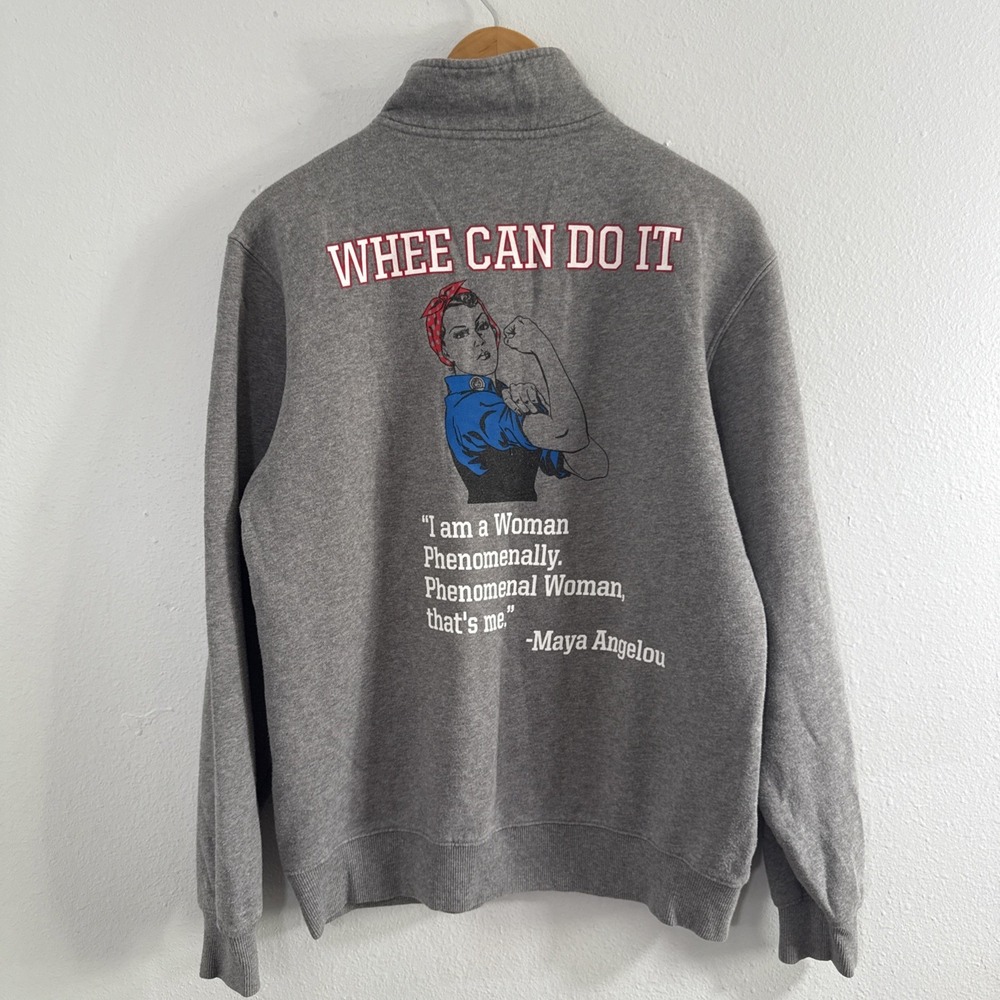 Sport Tek Sweatshirt Womens M Gray Graphic Pullover Streetwear Athletic Y2K